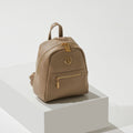 Plain Backpack with Mink Pocket Detail