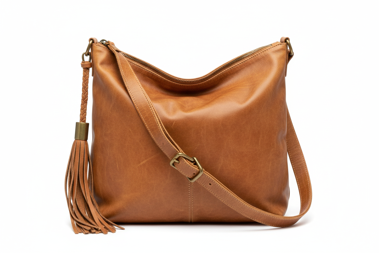 Camel Hobo Crossbody Bag