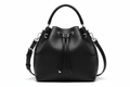 Black Leather Bucket Bag