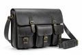 Black Leather Messenger Bag