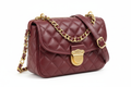 Burgundy Quilted Crossbody Bag